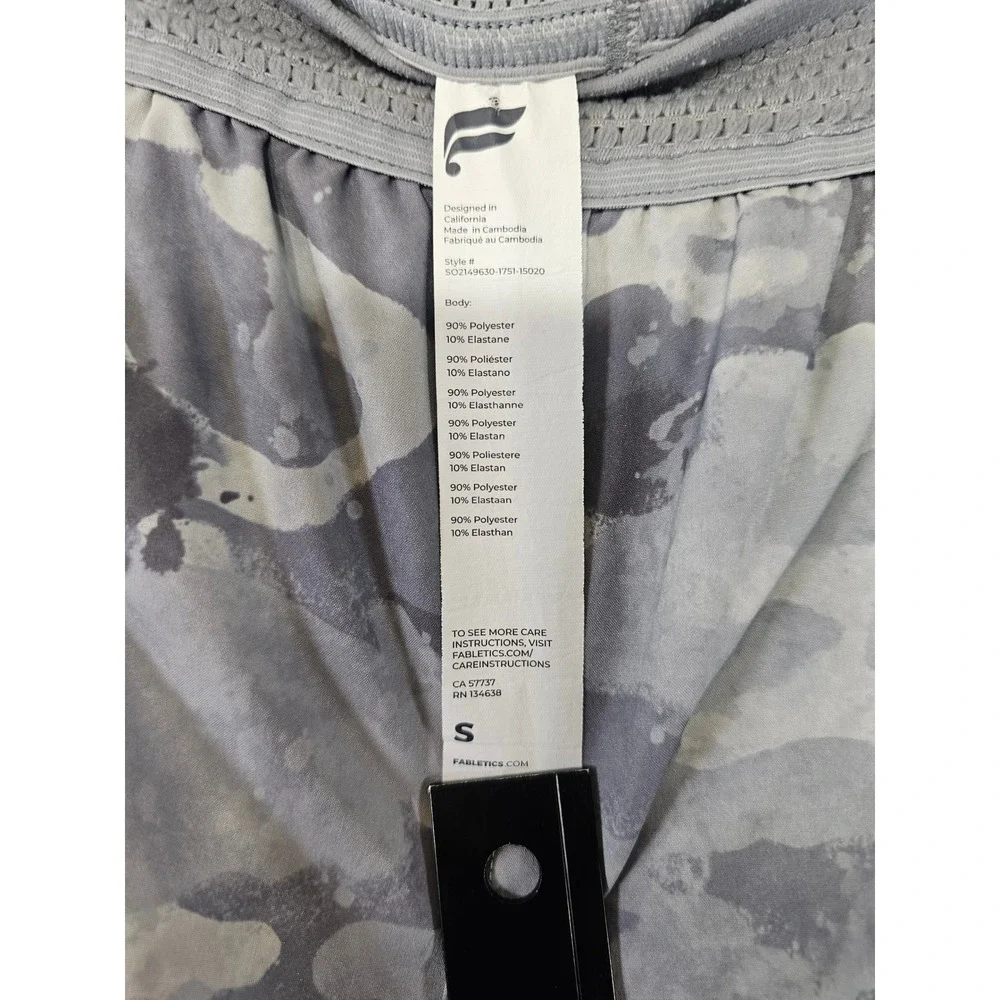 Fabletics Athletic Shorts Men S Gray Camo Training Gym Stretch Performance Run